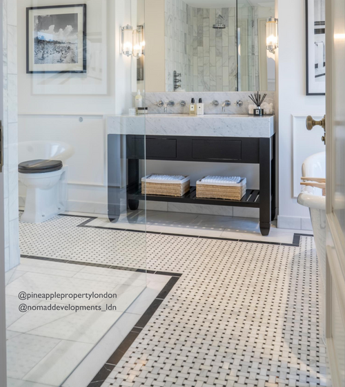 East Hampton Basketweave Marble Mosaic Mosaic Floor Tiles East Hampton Basketweave Marble Mosaic Mosaic Floor Tiles