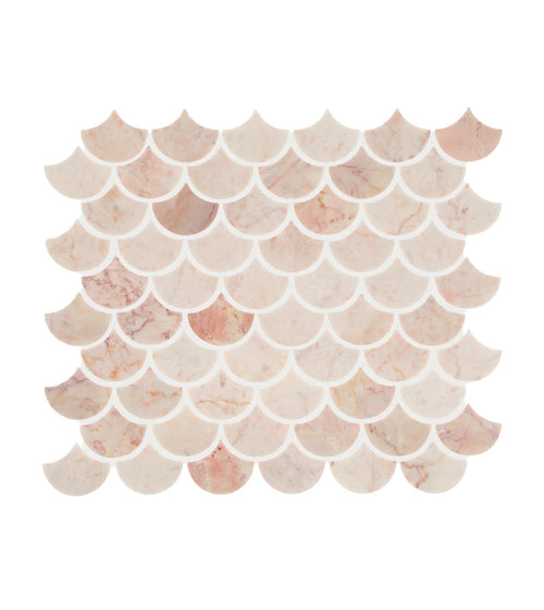 Aegean Pink Scallop Marble Mosaic Red and Pink Wall Tiles Aegean Pink Scallop Marble Mosaic Red and Pink Wall Tiles Aegean Pink Scallop Marble Mosaic Red and Pink Wall Tiles