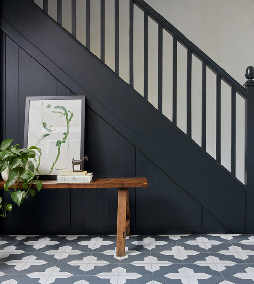 Bert & May Black Crosses Porcelain Tile Black & White Wall Tiles Bert & May Black Crosses Porcelain Tile Black & White Wall Tiles