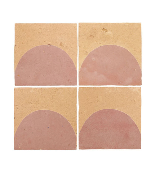 Medina Leather Pale Belen Handmade Moroccan Zellige Tile Handmade Kitchen Tiles