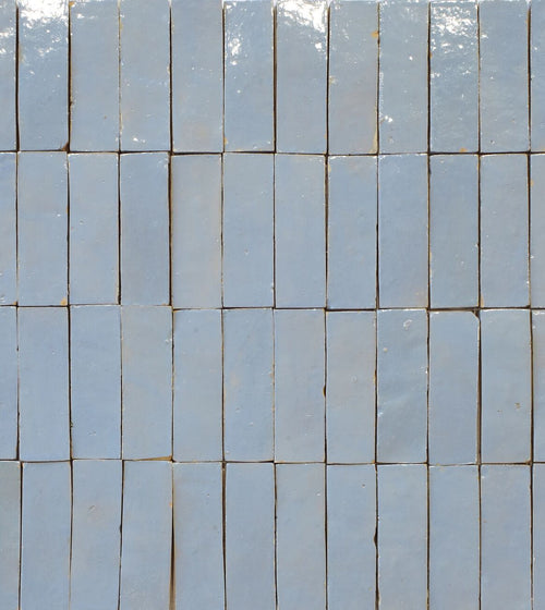 Medina Cornflower Blue Rectangle Handmade Moroccan Zellige Tile Kitchen Tiles