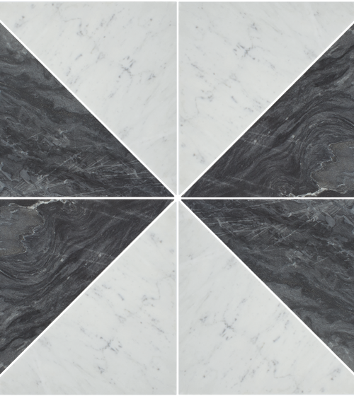 Blends Nero Triangle Marble Tile Kitchen Tiles