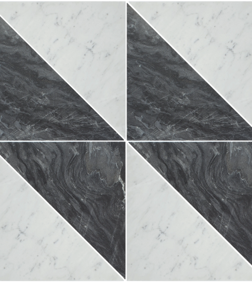 Blends Nero Triangle Marble Tile Kitchen Tiles