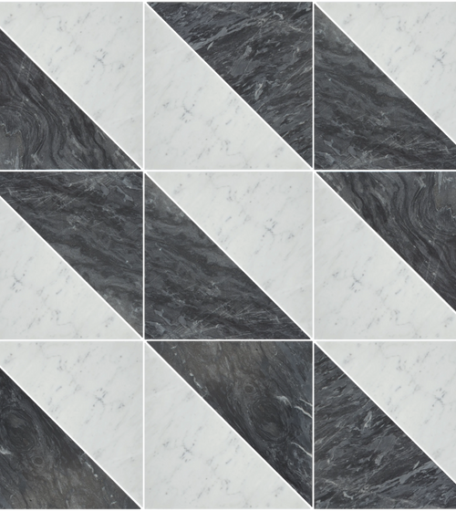 Blends Nero Triangle Marble Tile Kitchen Tiles