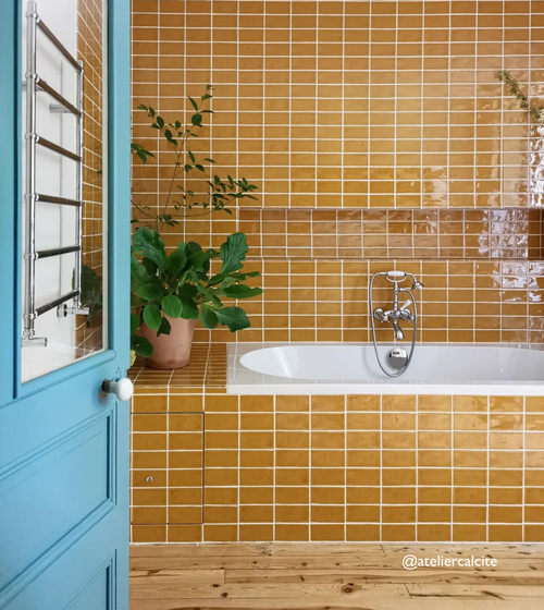 Carnival Oro Yellow Glazed Tile Bathroom Wall Tiles
