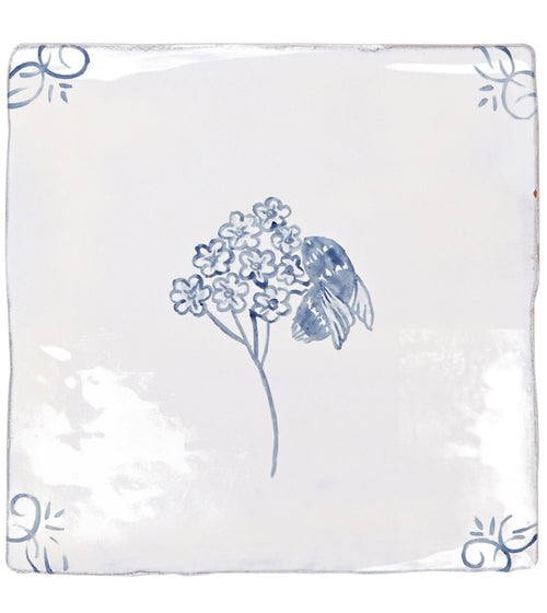 English Delft Bee Blue Gloss Tile Splashback Wall Tiles