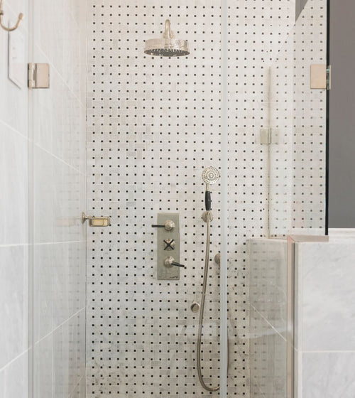 East Hampton Basketweave Marble Mosaic Mosaic Floor Tiles