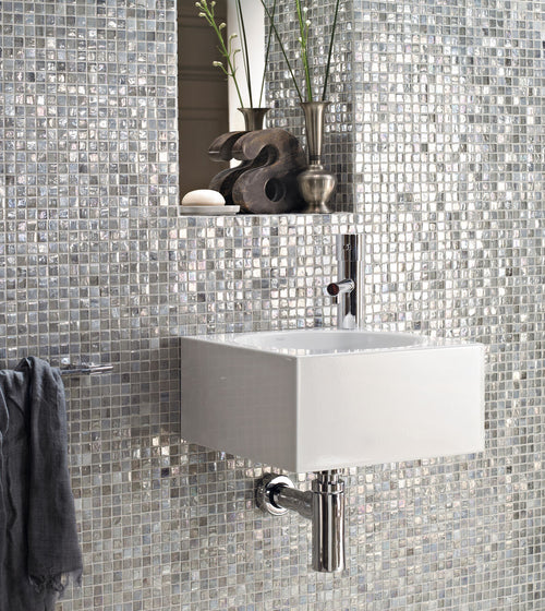 Malacassa Glacier Square Mosaic Bathroom Wall Tiles