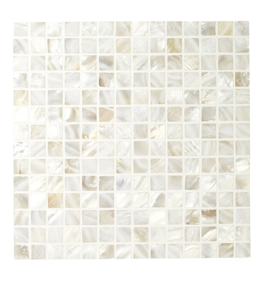 Mother of Pearl White Square Mosaic Mosaic Kitchen Tiles