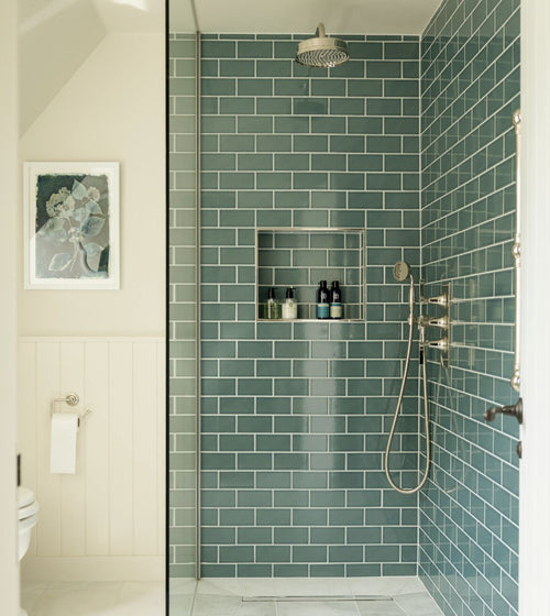 Retro Metro Green Park 7.5 x 15 Glazed Tile Splashback Wall Tiles