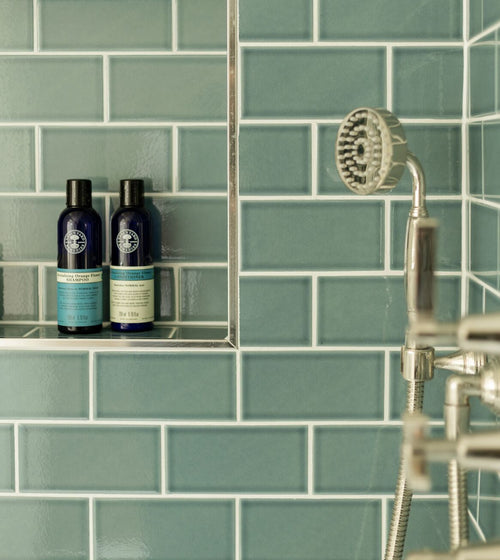 Retro Metro Green Park 7.5 x 15 Glazed Tile Splashback Wall Tiles