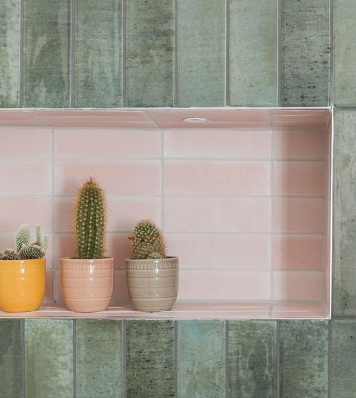 South Cliff Rose Brick Tile Herringbone Tiles