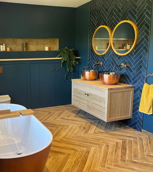 Southwold Oak Herringbone Wood Effect Tile Herringbone Tiles