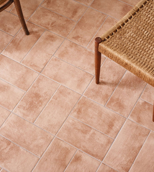 Arcilla Rectangle Terracotta Effect Tile Red and Pink Kitchen Tiles