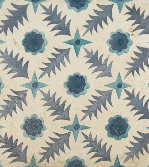 Neisha Crosland Atlas Pine Flower Indigo Blue Floor Tiles Neisha Crosland Atlas Pine Flower Indigo Blue Floor Tiles