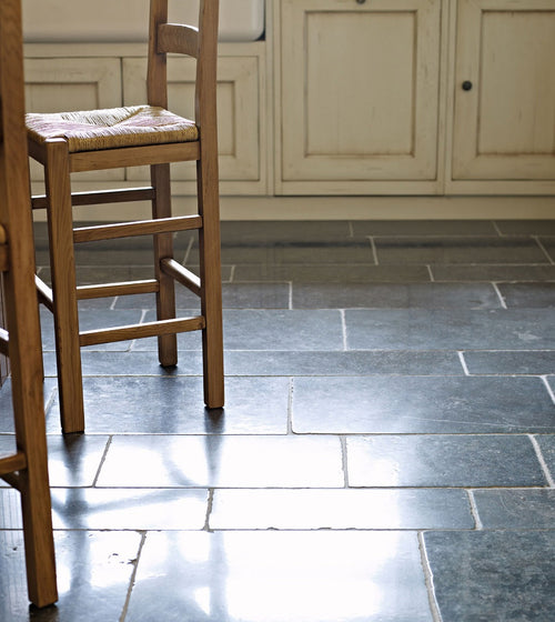 Belgian Bleu Tumbled and Light Pillow Edge, Honed Limestone Kitchen Tiles Belgian Bleu Tumbled and Light Pillow Edge, Honed Limestone Kitchen Tiles