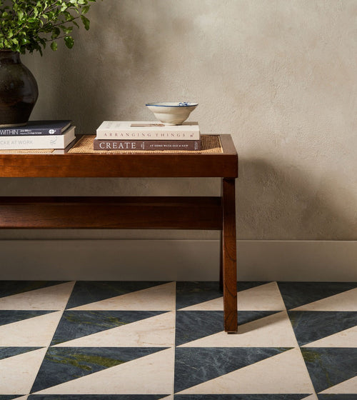 Blends Tarla Triangle Marble Tile Kitchen Tiles