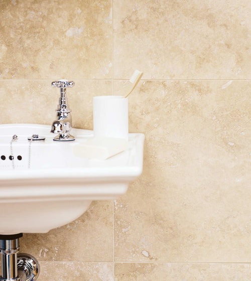Bosphorus 40x40 Diamond Sawn Edge, Honed and Filled Cream Floor Tiles