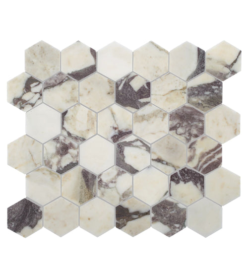 Calacatta Viola Marble Hexagon Mosaic Hexagonal Floor Tiles