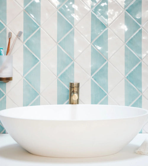 Capri Lagoon Hand Painted Tile Handpainted Bathroom Tiles Capri Lagoon Hand Painted Tile Handpainted Bathroom Tiles