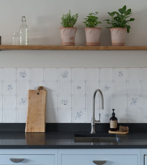 English Delft Charcoal Matt Corner Tile English Craft Kitchen Tiles English Delft Charcoal Matt Corner Tile English Craft Kitchen Tiles
