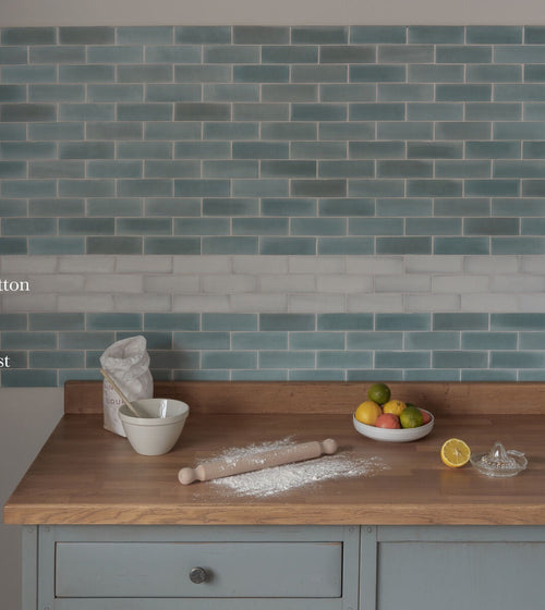 South Cliff Cotton Brick Tile White Floor Tiles