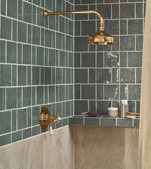 Jaipur Dartmouth Green Square Glazed Tile Jaipur range collection