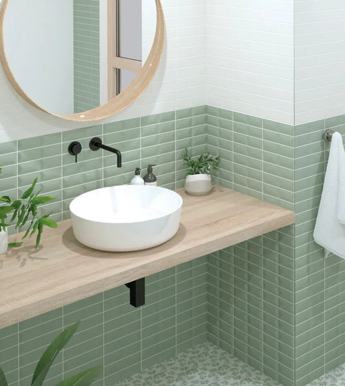 Levante Sage Kitchen Wall Tiles