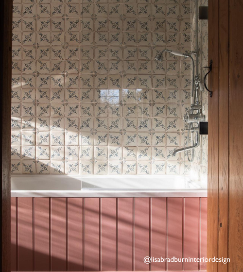 Paris Isabelle Patterned Terracotta Tile Blue Floor Tiles