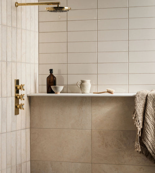 Louvre Brushed Marble 10x30 Tile Kitchen Tiles