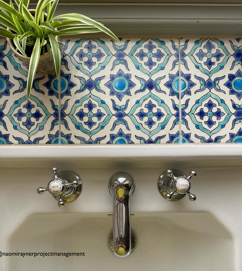Andalucia Morena 20 x 20 Patterned Tile Blue Kitchen Tiles Andalucia Morena 20 x 20 Patterned Tile Blue Kitchen Tiles