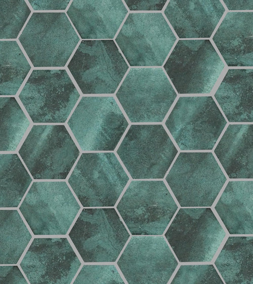 Nebula Green Hexagon Green Bathroom Tiles Nebula Green Hexagon Green Bathroom Tiles