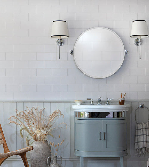Architecture White Matt 10 x 20 Cream Kitchen Tiles