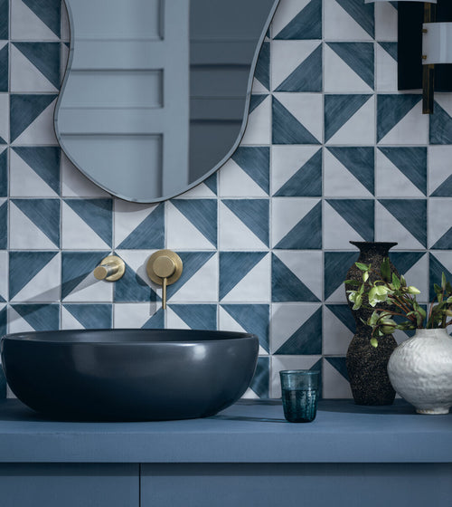 Capri Ocean Hand Painted Tile Kitchen Tiles