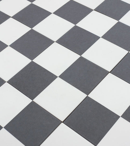 Bert & May Chequerboard Old Iron Porcelain Tile Kitchen Tiles