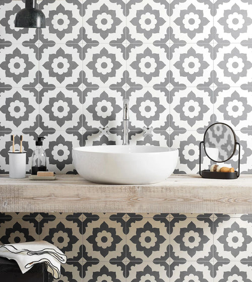 Bert & May Black Santona Porcelain Tile Kitchen Tiles