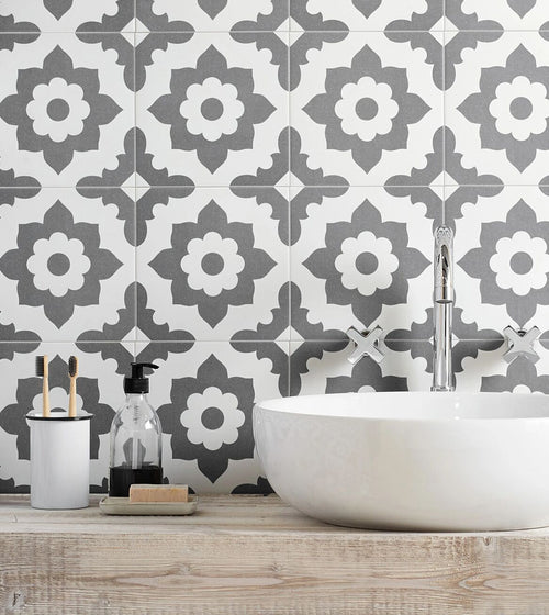 Bert & May Black Santona Porcelain Tile Kitchen Tiles