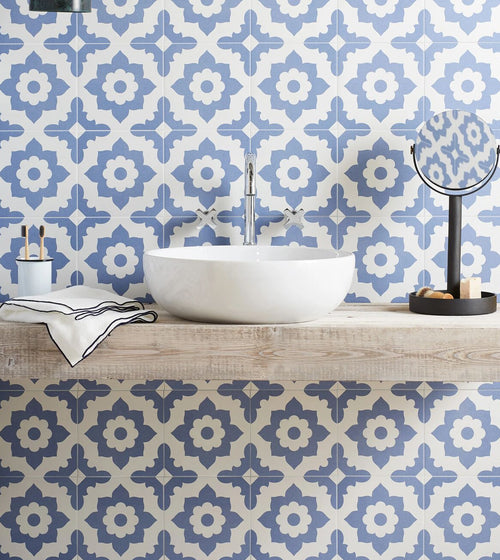 Bert & May Navy Santona Porcelain Tile Kitchen Tiles