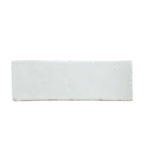 Medina Pure White Rectangle Handmade Moroccan Zellige Tile Zellige Kitchen Tiles