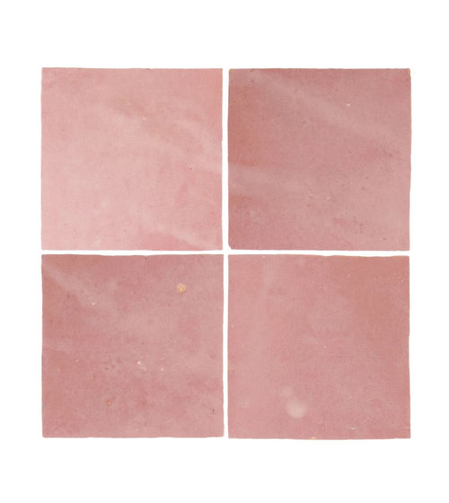 Medina Rose Square Handmade Moroccan Zellige Tile Moroccan Wall Tiles