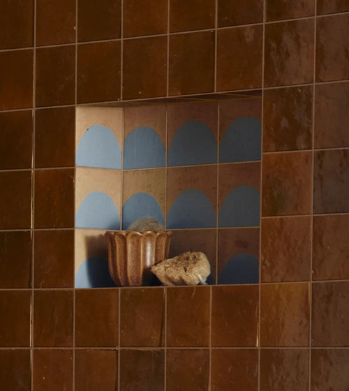 Medina Cornflower Blue Belen Handmade Moroccan Zellige Tile Zellige Kitchen Tiles