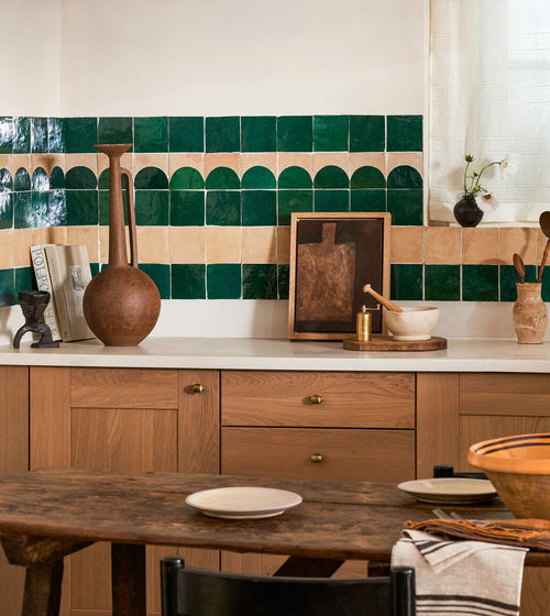Medina Moss Green Belen Handmade Moroccan Zellige Tile