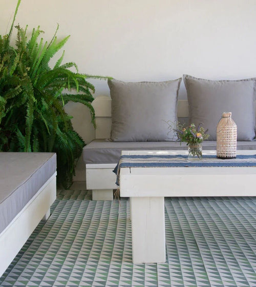 Bert & May Green Majadas Porcelain Tile Green Floor Tiles