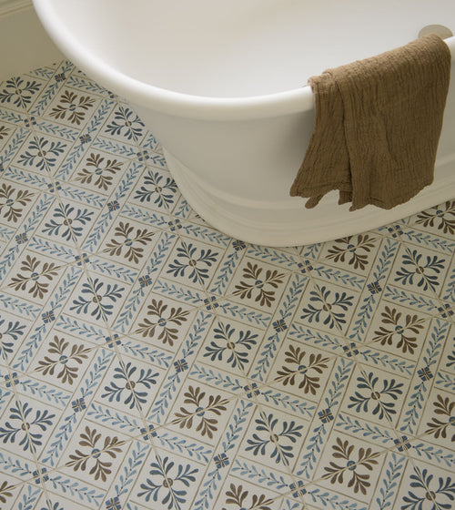 Nina Campbell Goa Indigo Chocolate Porcelain Tile Nina Campbell Floor Tiles Nina Campbell Goa Indigo Chocolate Porcelain Tile Nina Campbell Floor Tiles