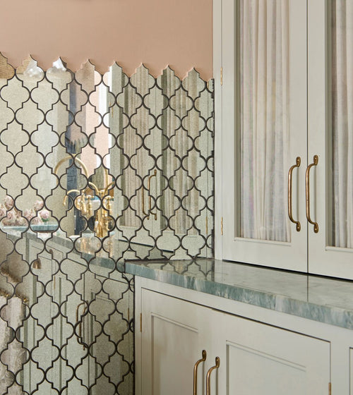 Deco Glass Bell Silver Mosaic Kitchen Tiles