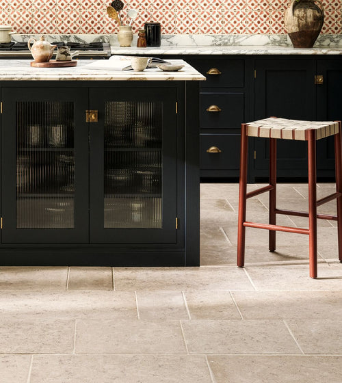 Dijon Tumbled Limestone Tile 40.6 x 40.6 Kitchen Floor Tiles