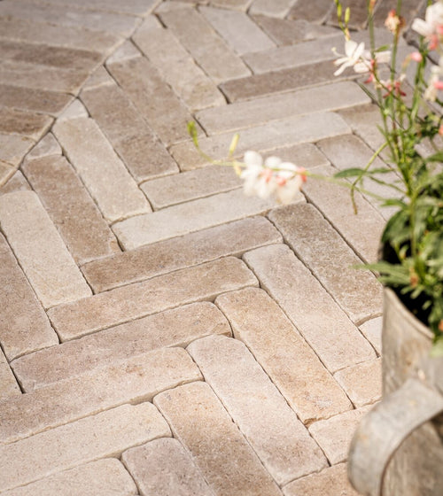 Dijon Tumbled Limestone Cobbles 20 x 5 Kitchen Tiles