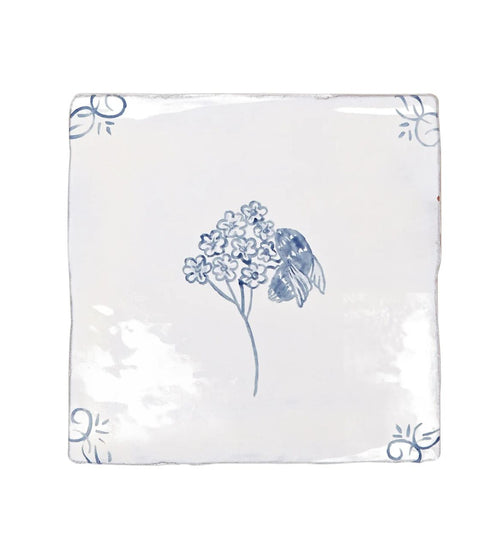 English Delft Bee Blue Gloss Tile Splashback Wall Tiles