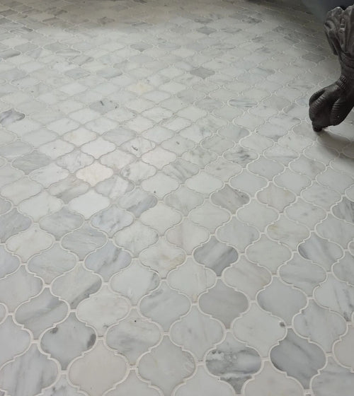 East Hampton Arabesque Marble Mosaic Marble Kitchen Tiles