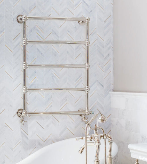 East Hampton Marble Chevron Mosaic Bathroom Tiles